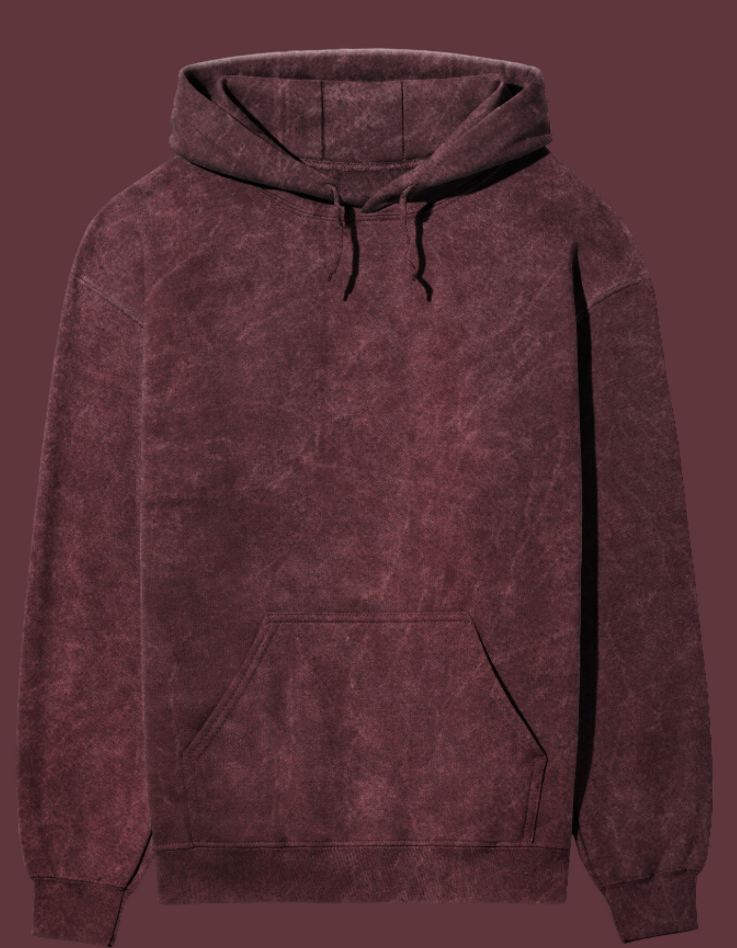 Maroon Acid Wash Hoodie