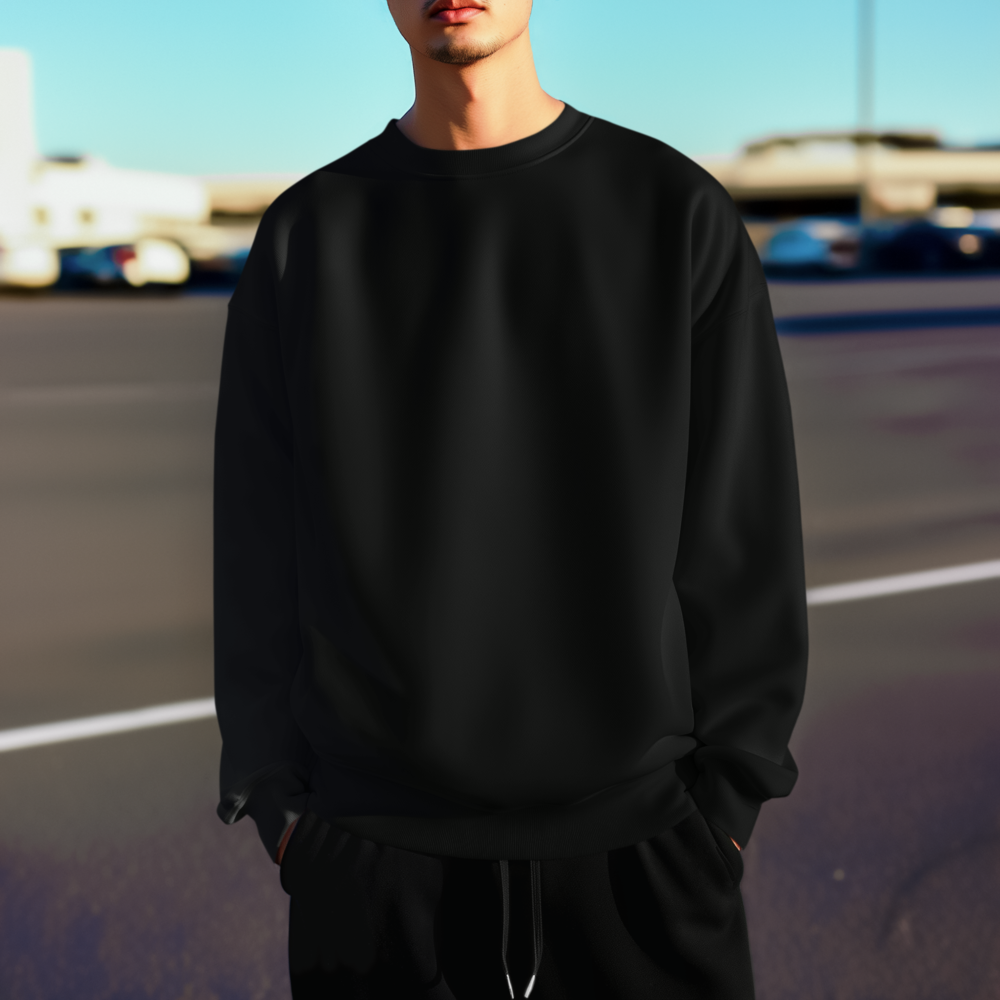 Black Oversized SweatShirt For Him