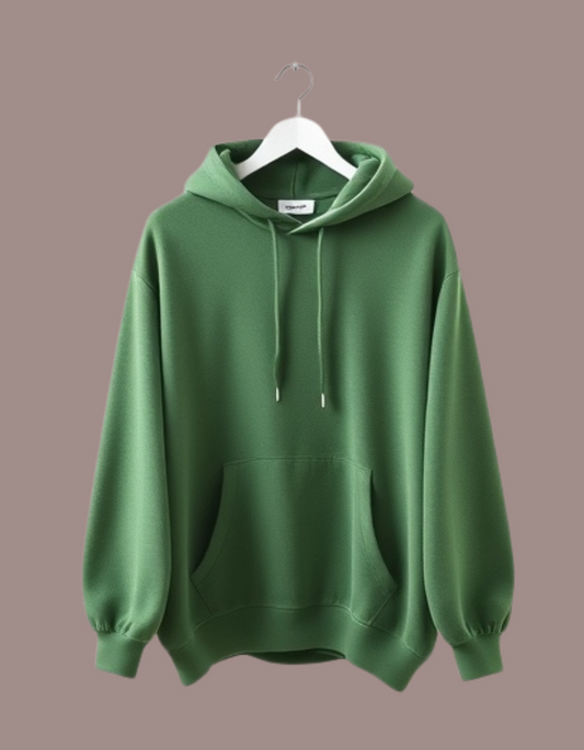 Premium Bottle Green Oversized Hoodie