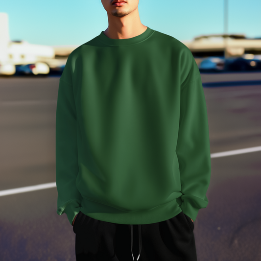 Bottle Green Oversized SweatShirt For Men