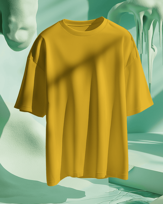 Golden Yellow Premium Oversized T-Shirt