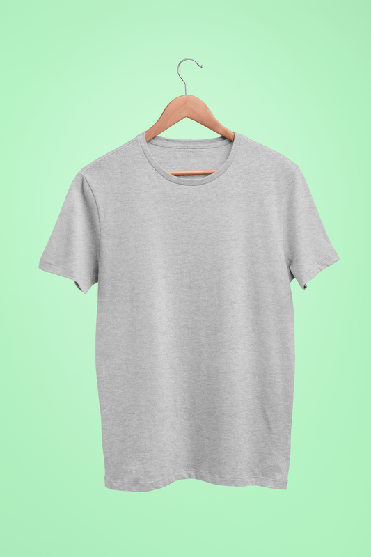 Grey Melange Classic T-Shirt For Her