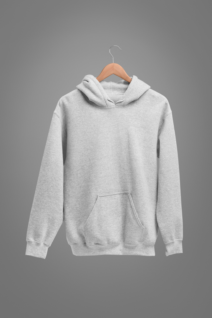 Grey Melange Hoodie For Her