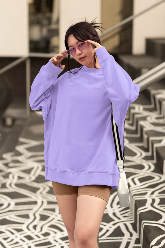 Lavender Oversized SweatShirt for Her