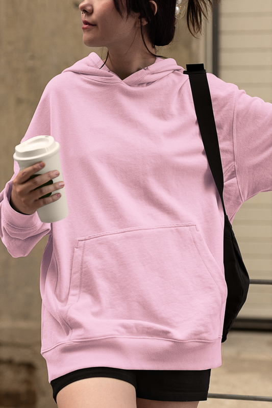 Light Baby Pink Oversized Hoodie For Her