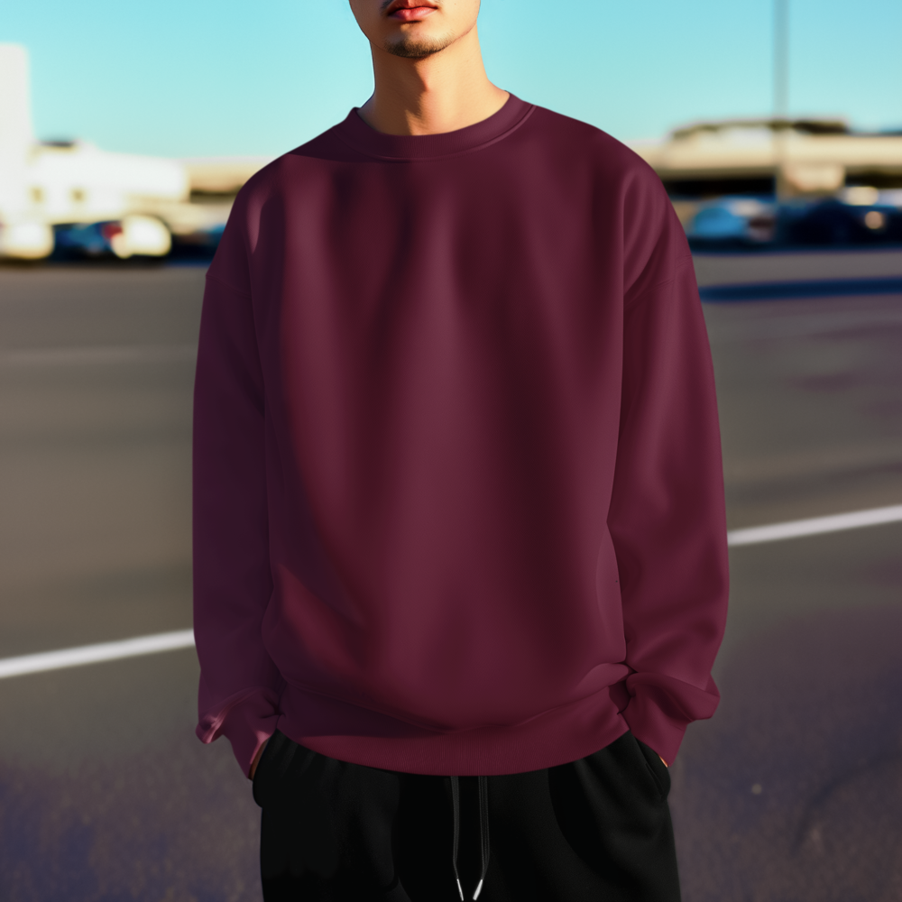 Maroon Oversized SweatShirt For Him