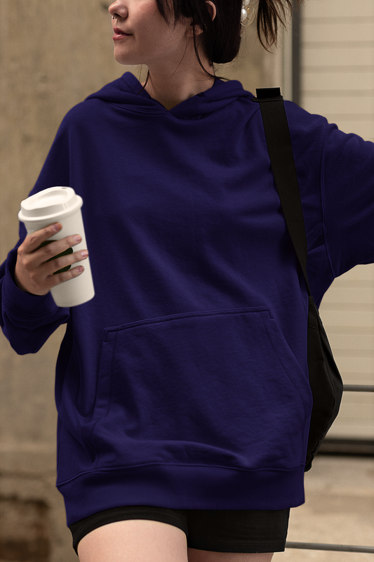 Navy Blue Oversized Hoodie for Her
