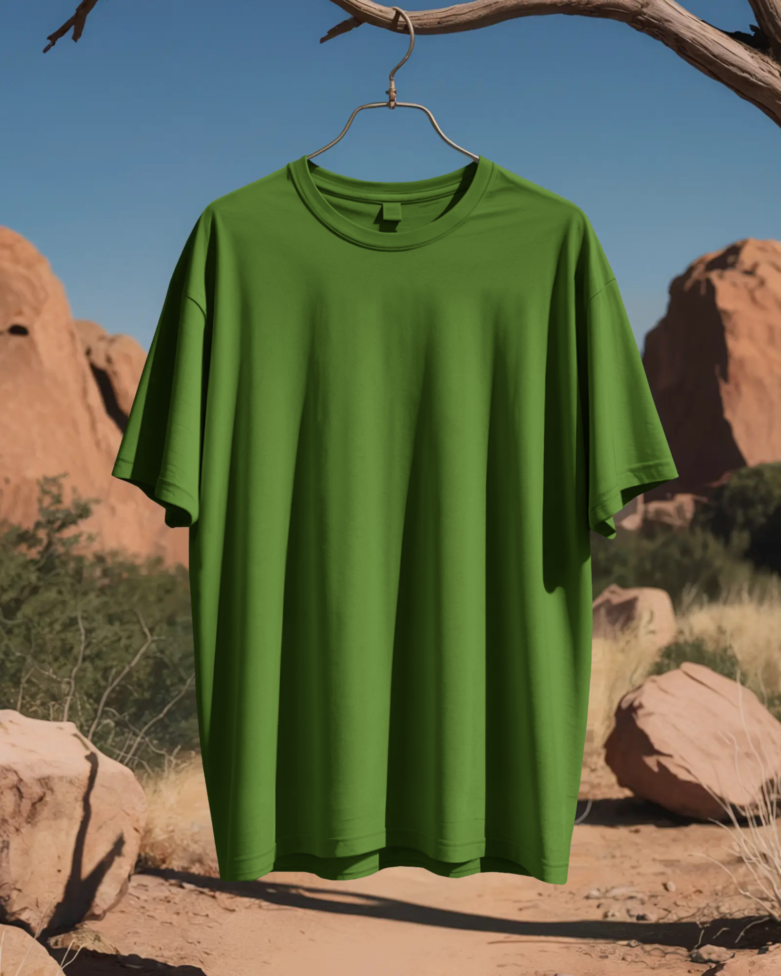 Parrot Green Oversized Classic Tees