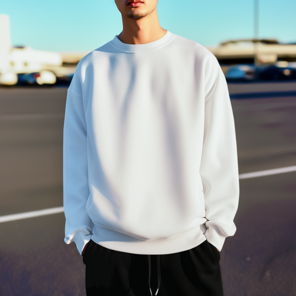 White Oversized SweatShirt For Men