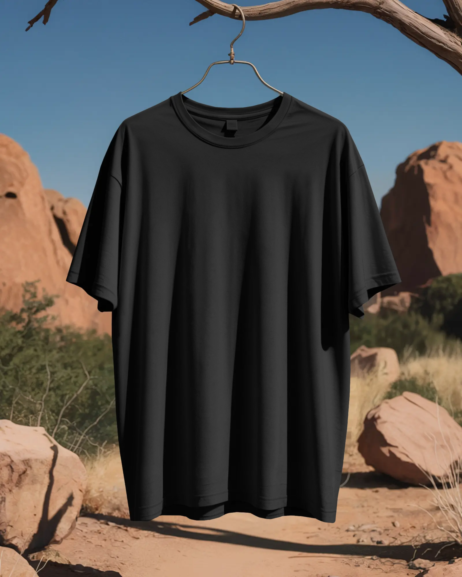 Black Oversized Classic Tees