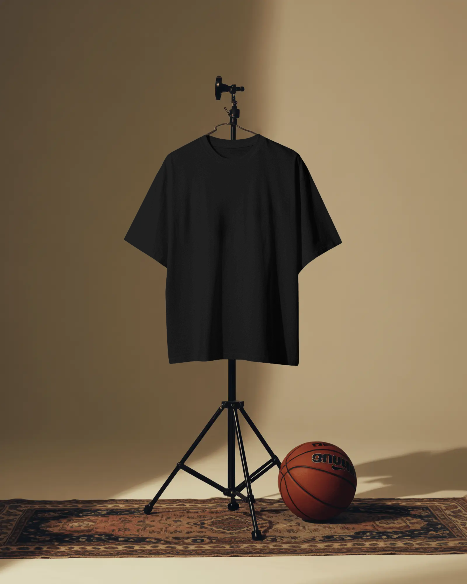 Black Oversized Solid Tees