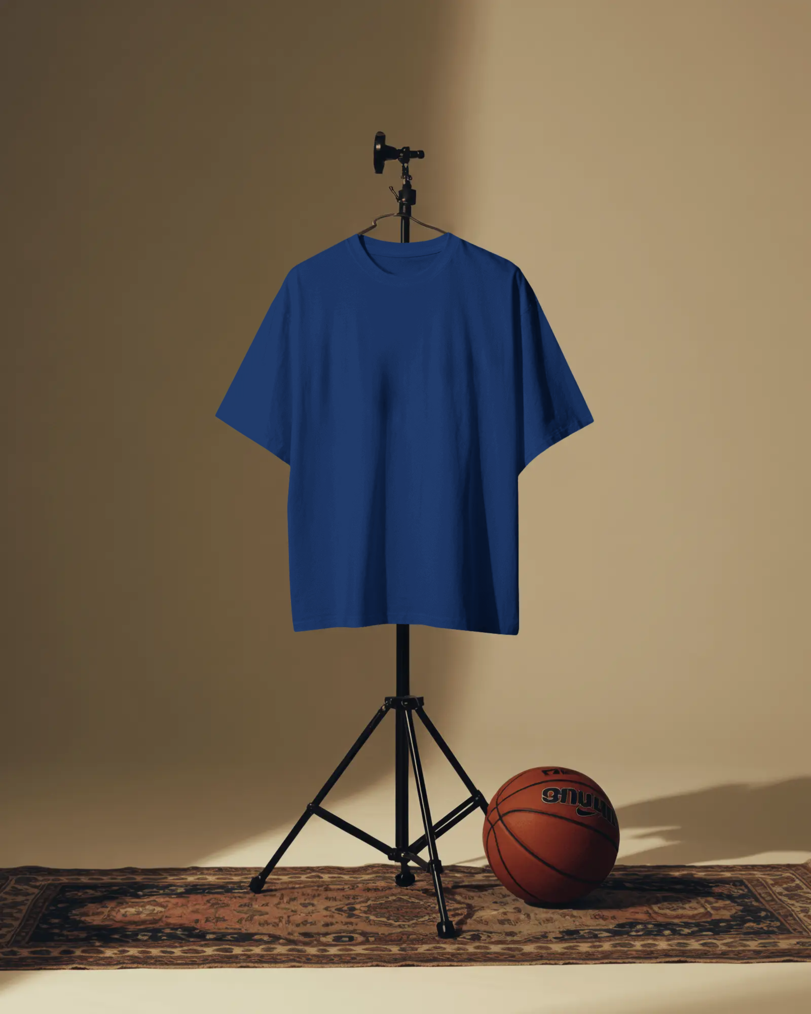 Blue Oversized Solid Tees