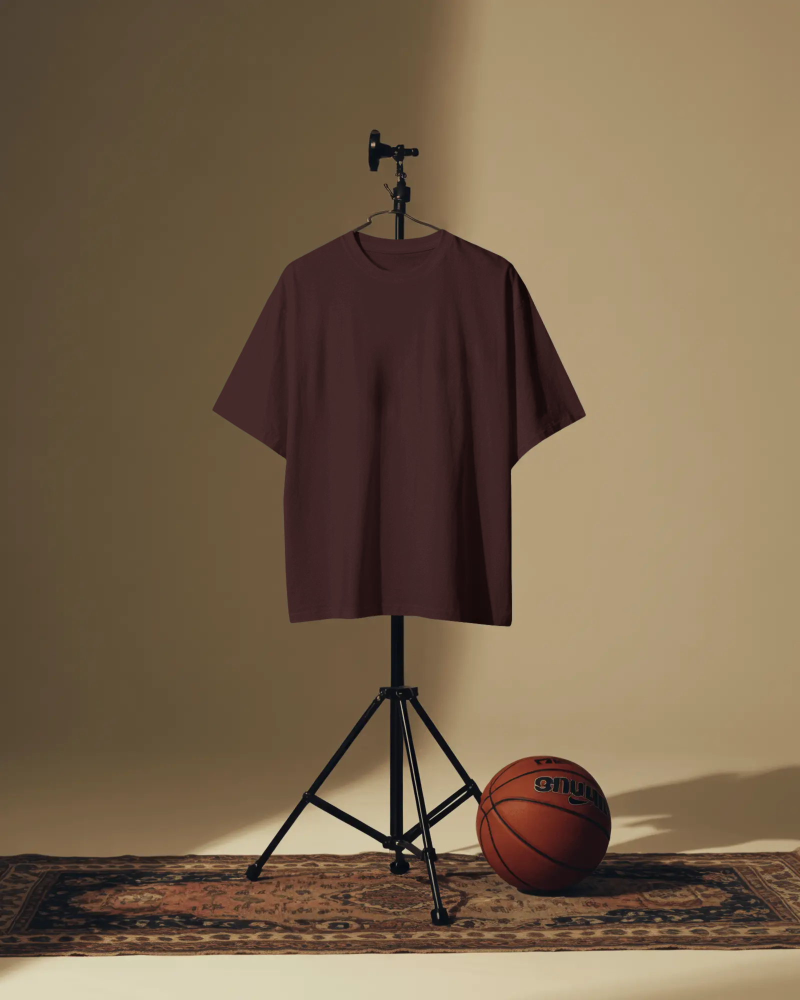 Coffee Brown Oversized Solid Tees