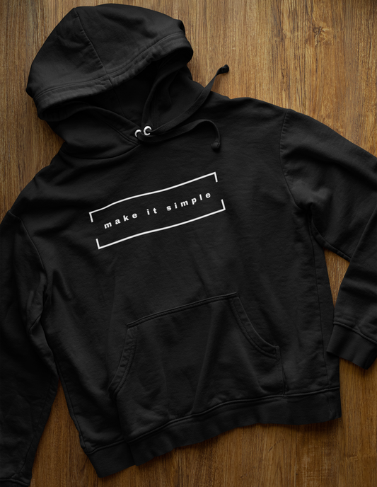 Make It Simple Black Oversized Hoodie