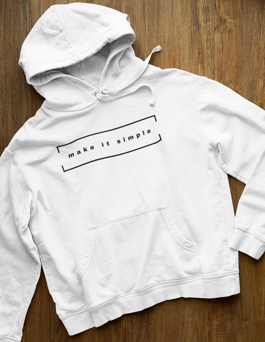 Make It Simple White Oversized Hoodie