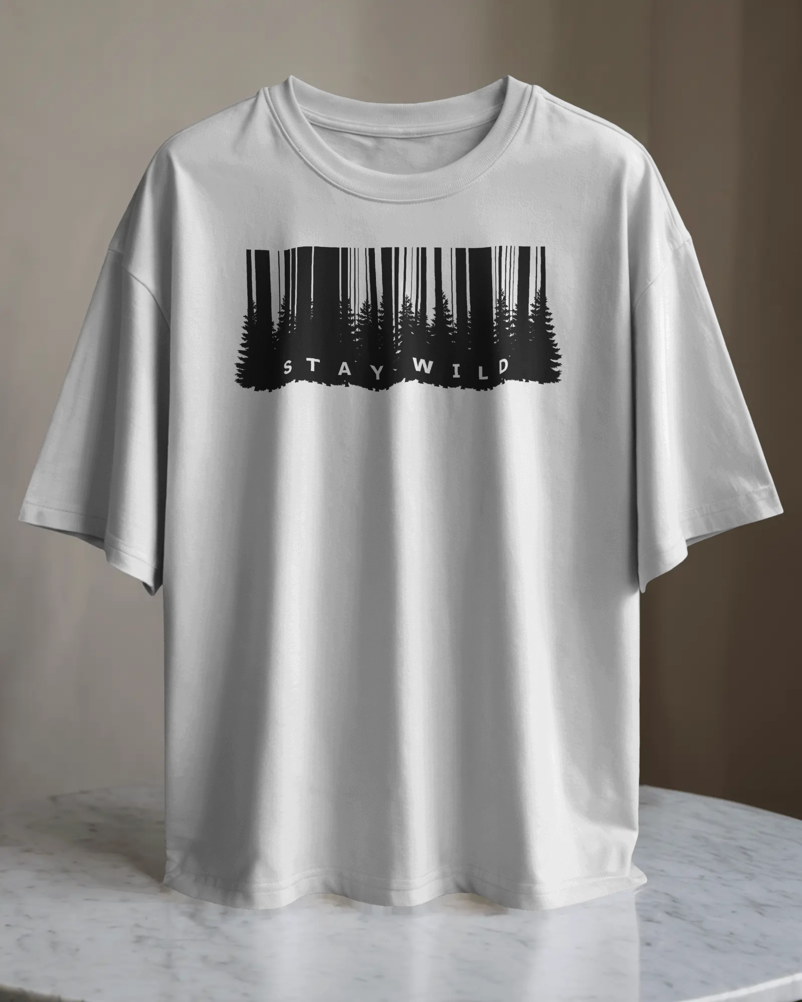 Stay Wild Printed Oversized Tees