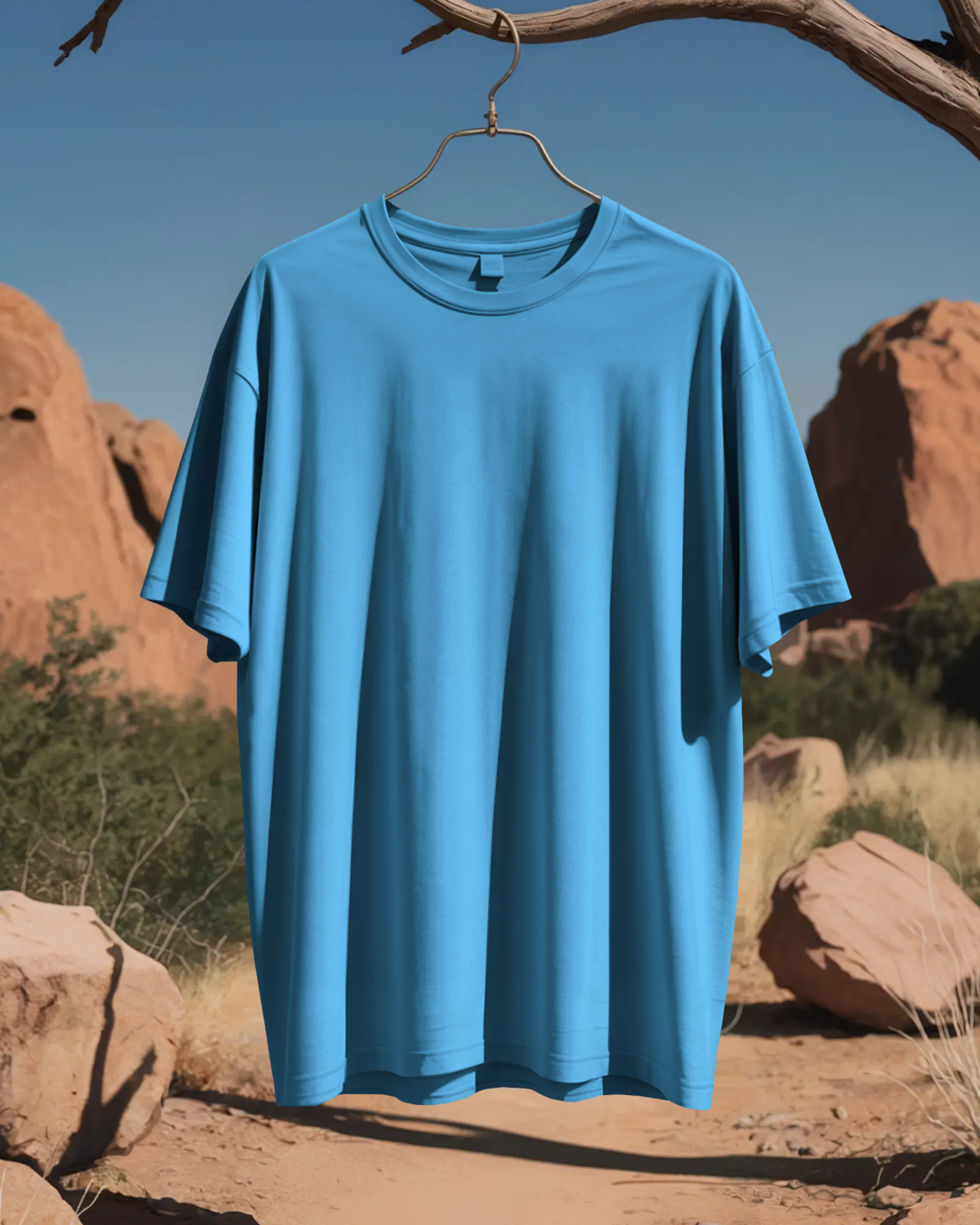 Ocean Blue Oversized Classic Tees