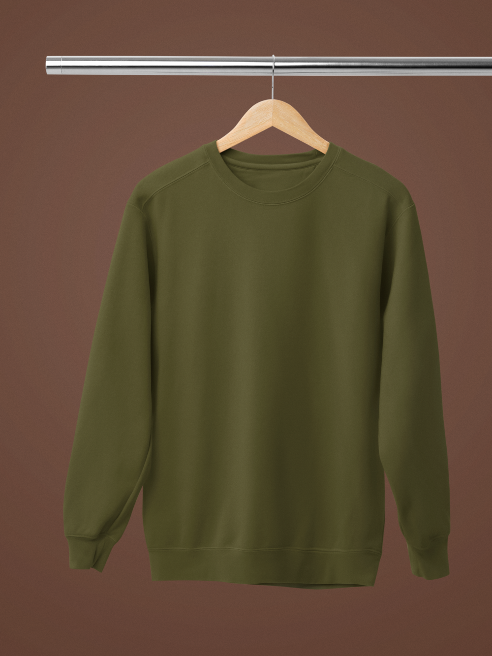 Olive Green Sweatshirt For Her