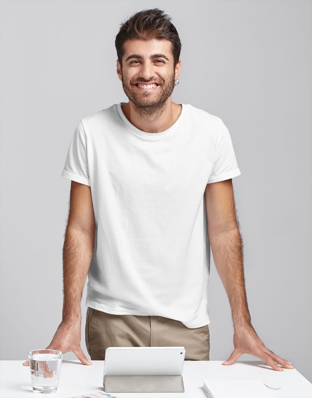 Men's Round Neck Plain T-Shirt