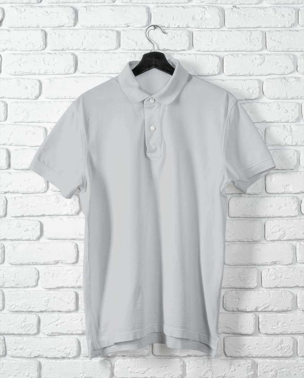 Men's Grey Melange Color POLO Half Sleeves