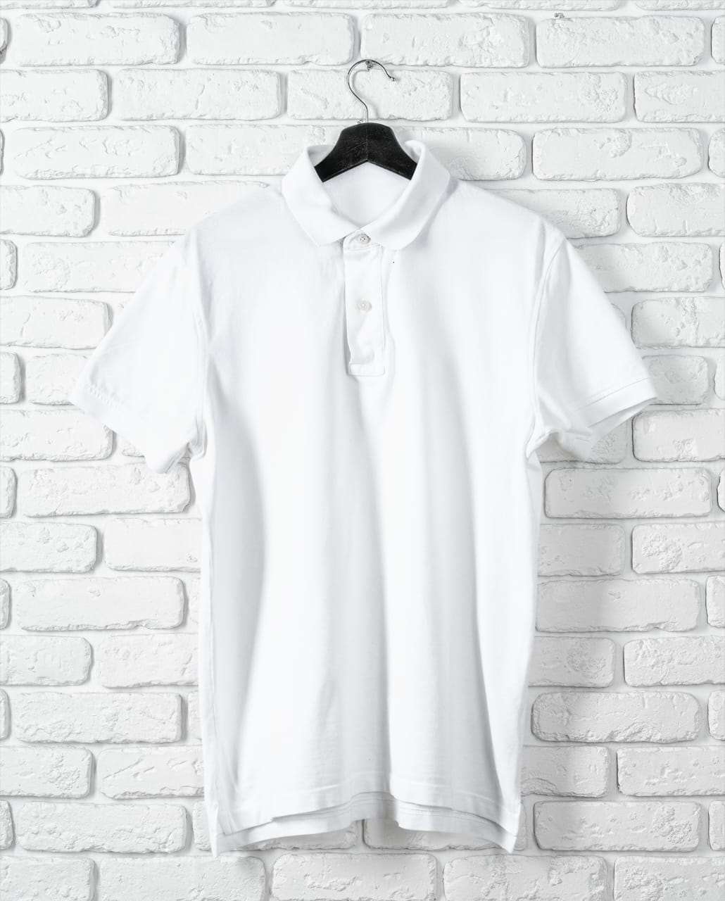 Men's White Color POLO Half Sleeves