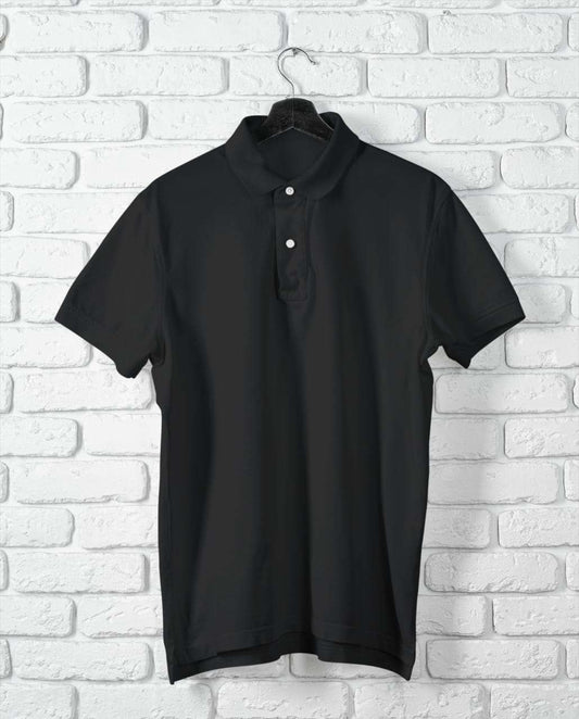 Men's Black Color POLO Half Sleeves