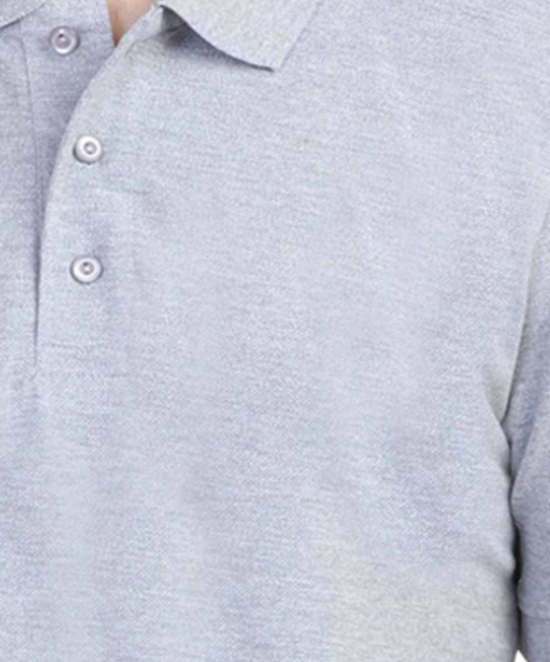 Men's Grey Melange Color POLO Half Sleeves