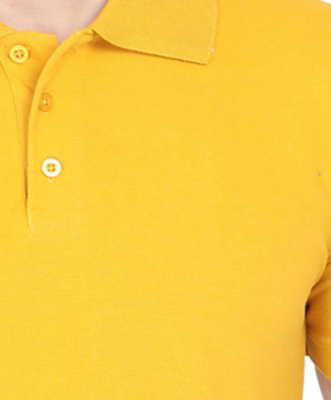 Men's Mustard Yellow Color POLO Half Sleeves