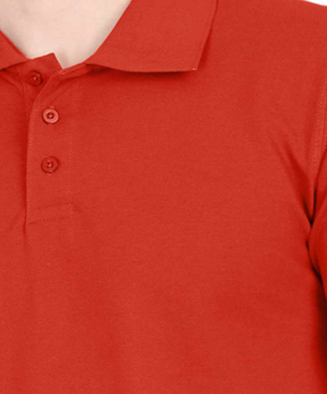 Men's Brick Red Color POLO Half Sleeves