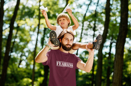 Round Neck  Fearless Printed T-Shirt